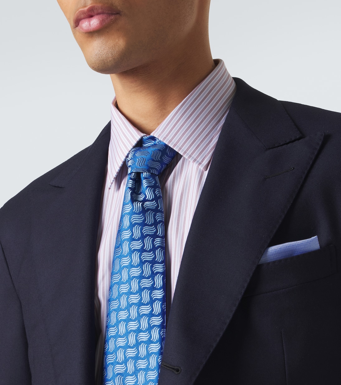Silk jacquard tie | Charvet