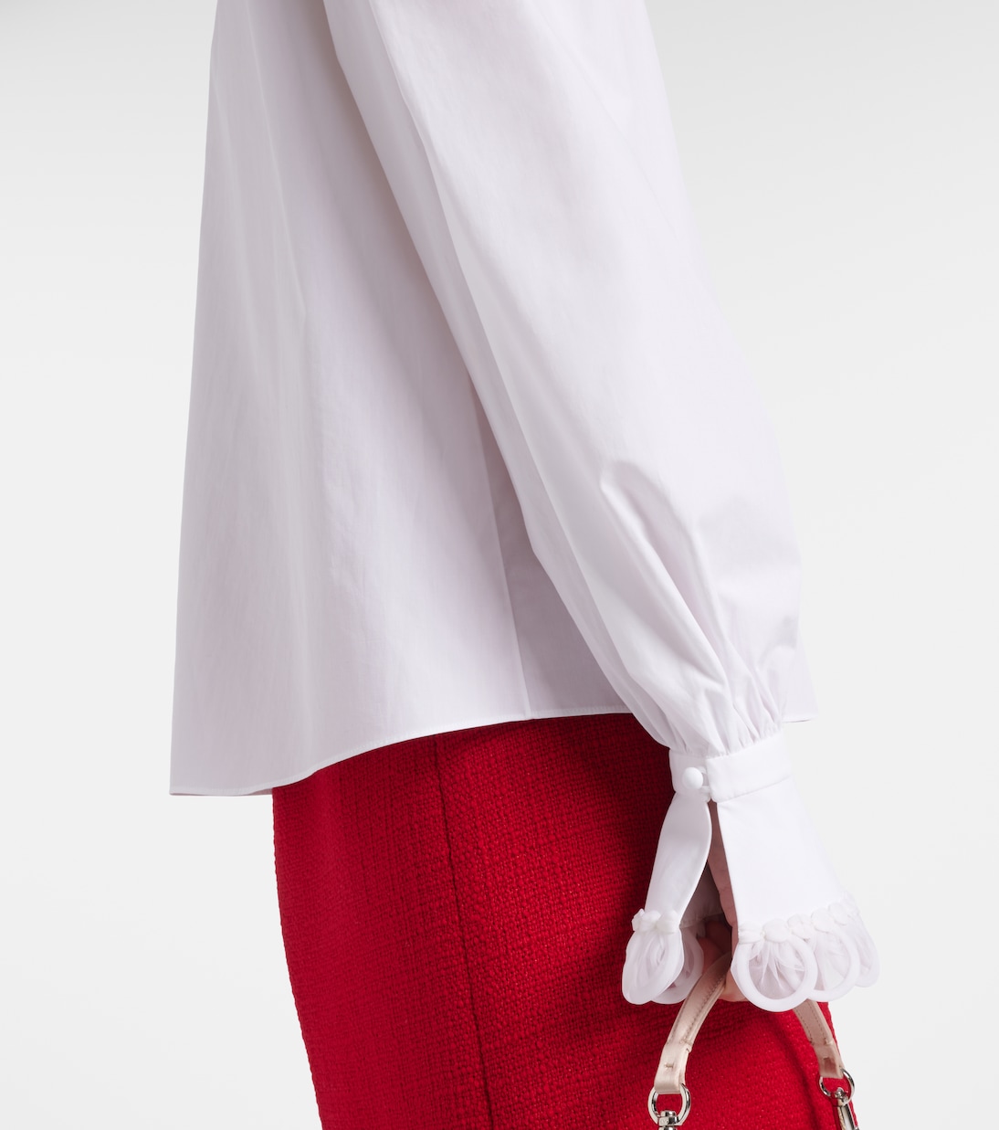 Blusa in popeline di cotone con ricamo | Valentino