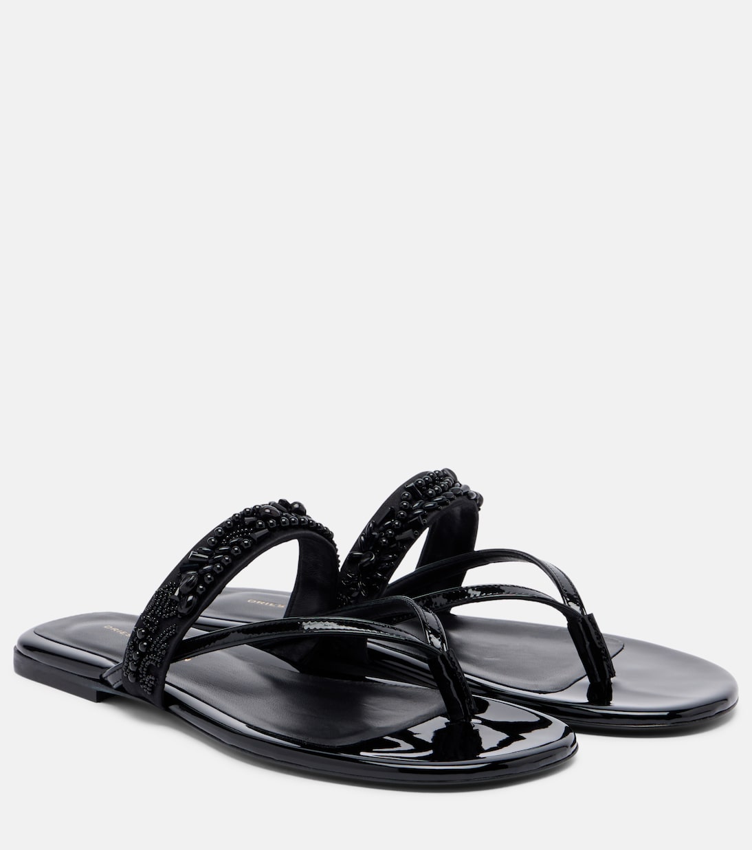 Embellished patent leather thong sandals | Dries Van Noten