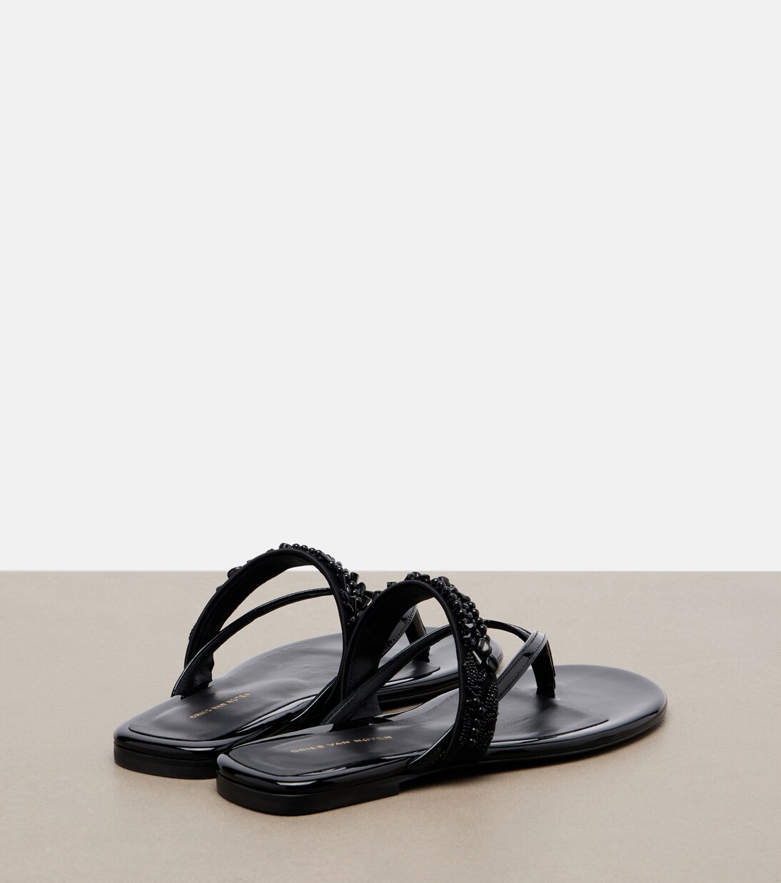 Embellished patent leather thong sandals | Dries Van Noten