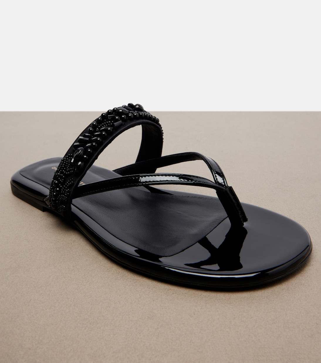 Embellished patent leather thong sandals | Dries Van Noten