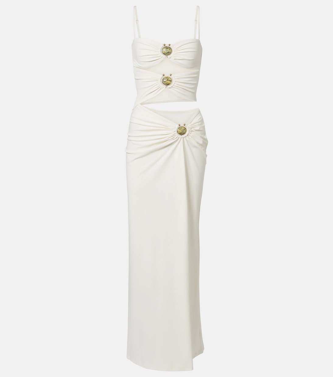 Mineral Stone cutout jersey maxi dress | Christopher Esber