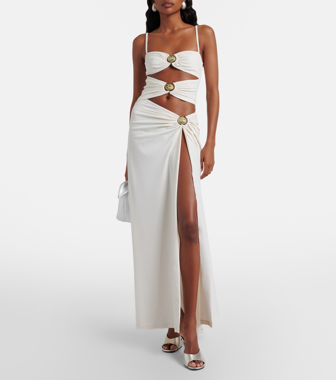 Mineral Stone cutout jersey maxi dress | Christopher Esber