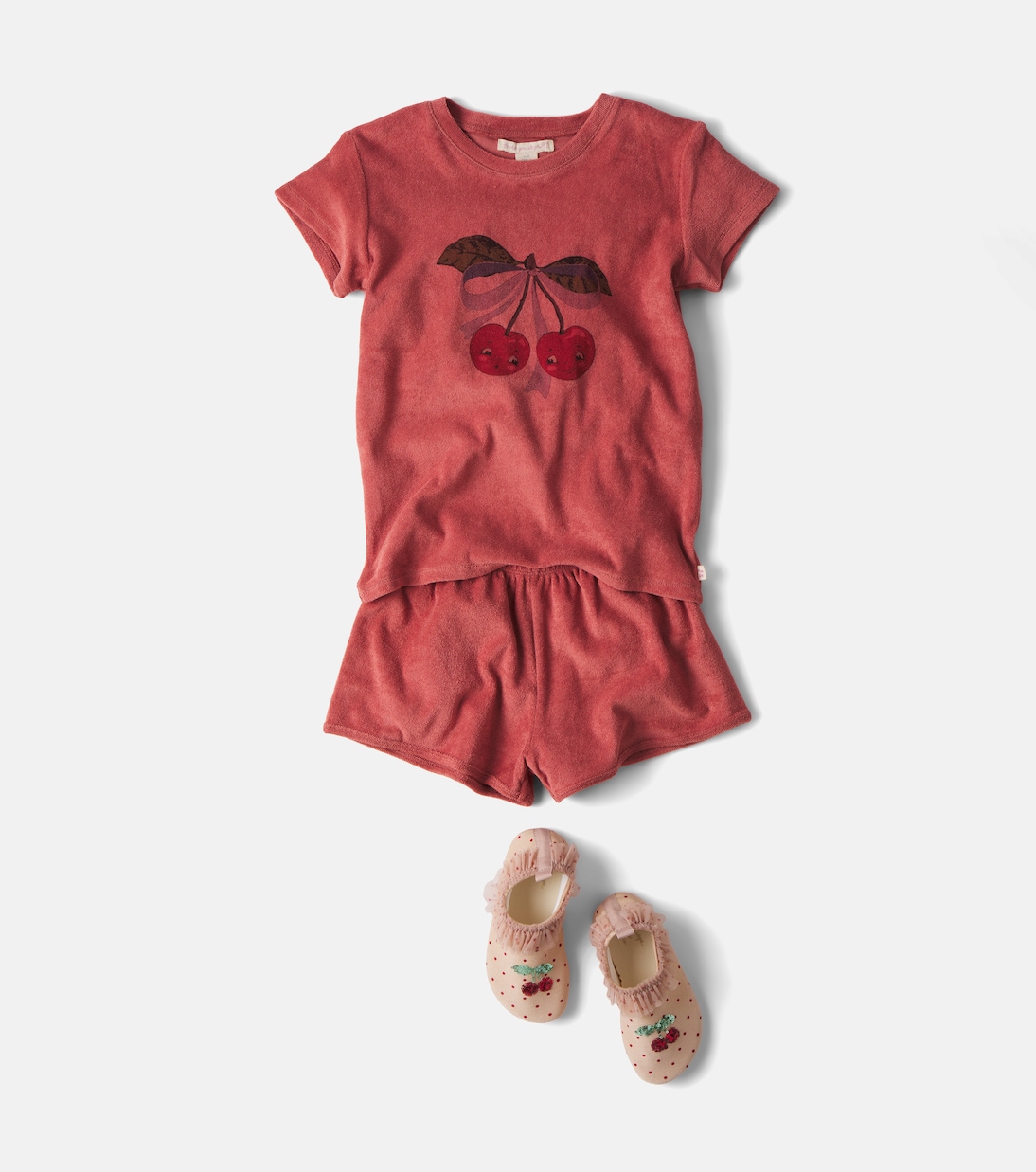Set T-shirt e shorts Itty in spugna di cotone | Konges Sløjd