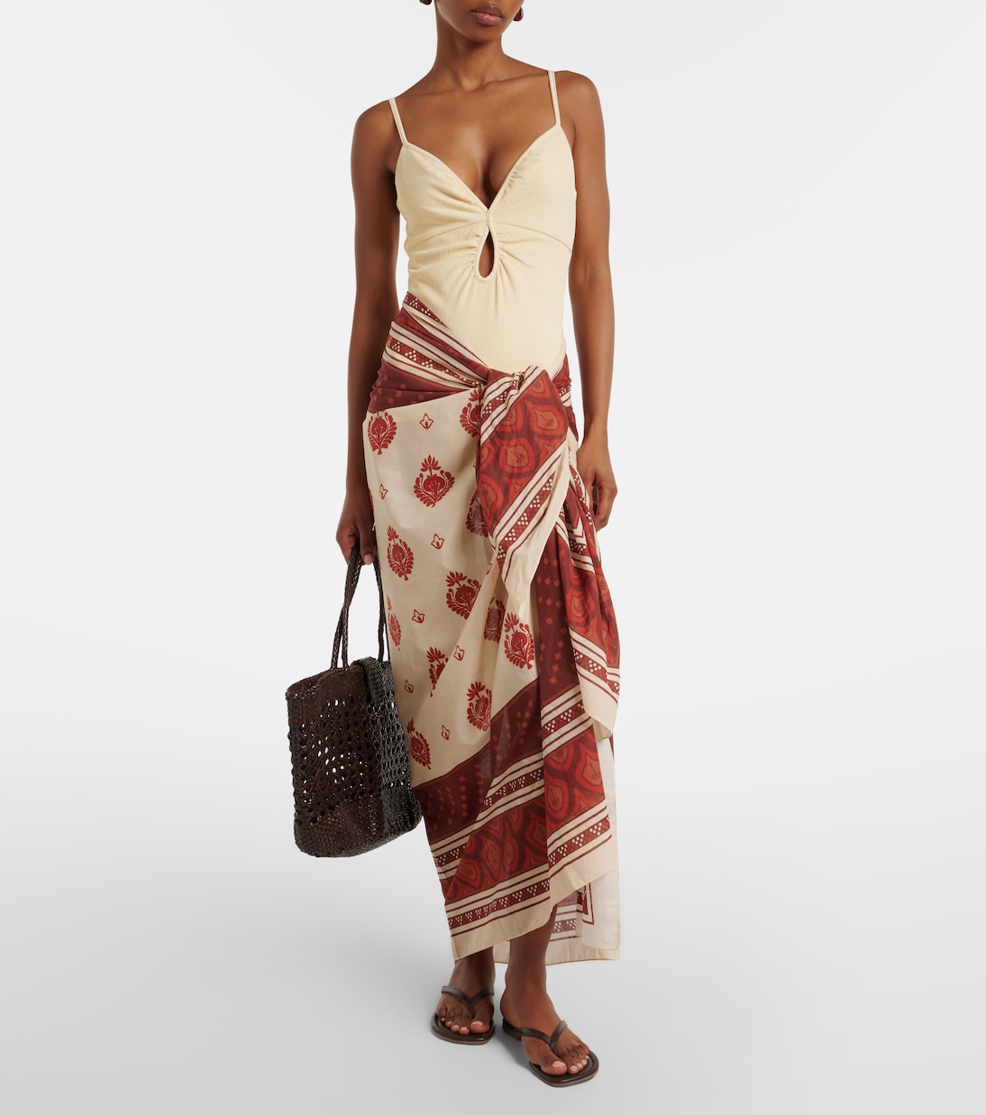 Printed cotton beach cover-up | Johanna Ortiz