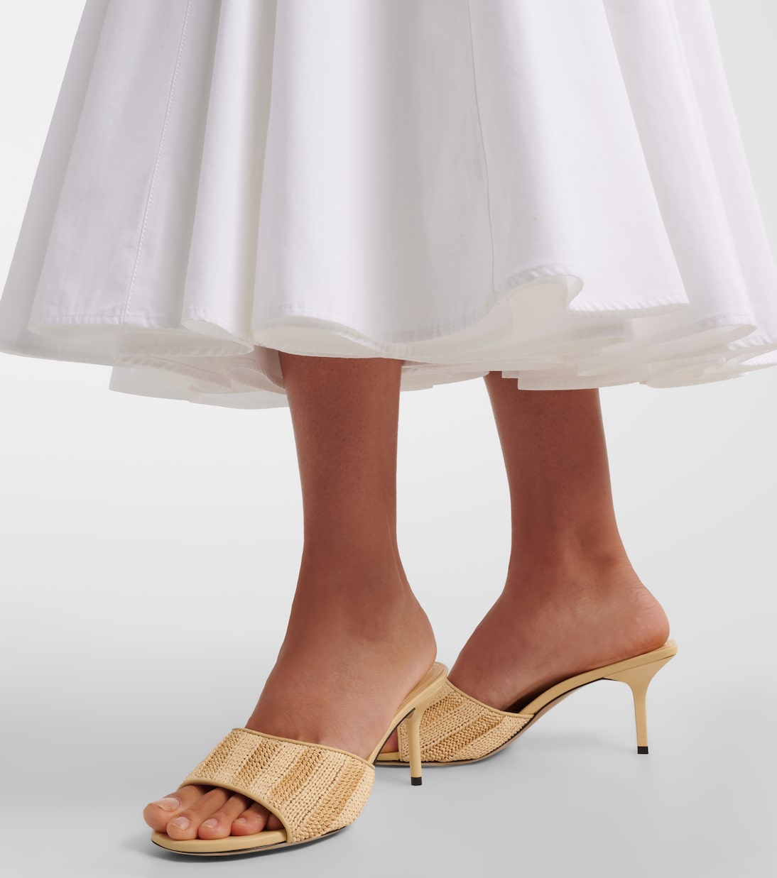 Cubisto raffia-effect mules | Jacquemus
