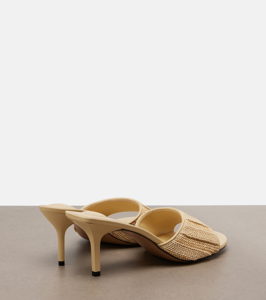 Cubisto raffia-effect mules | Jacquemus