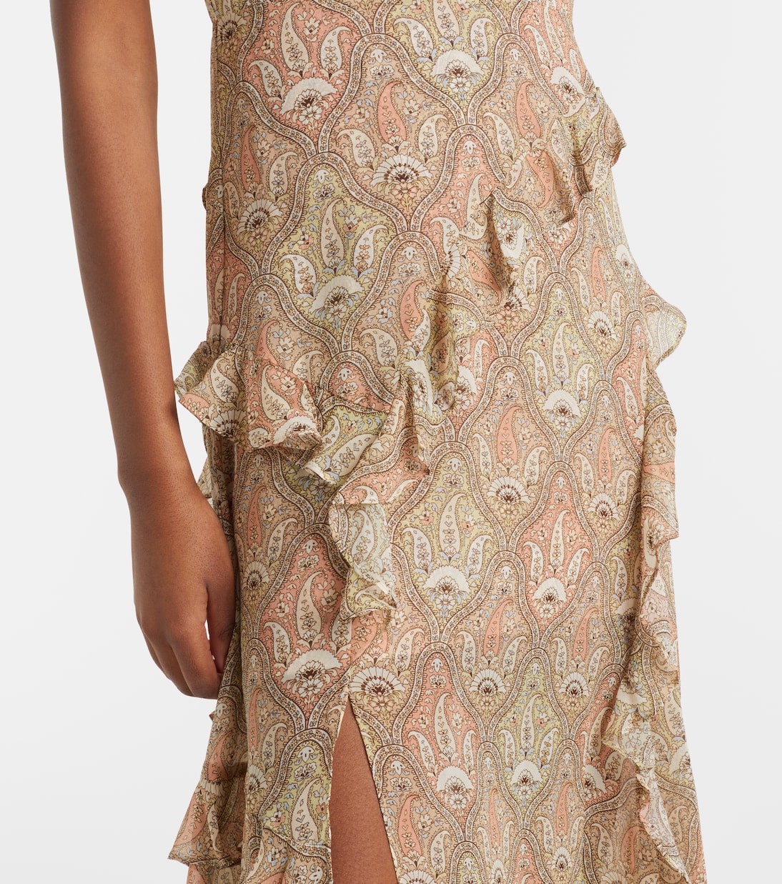 Avenel printed ruffled silk midi dress | Veronica Beard