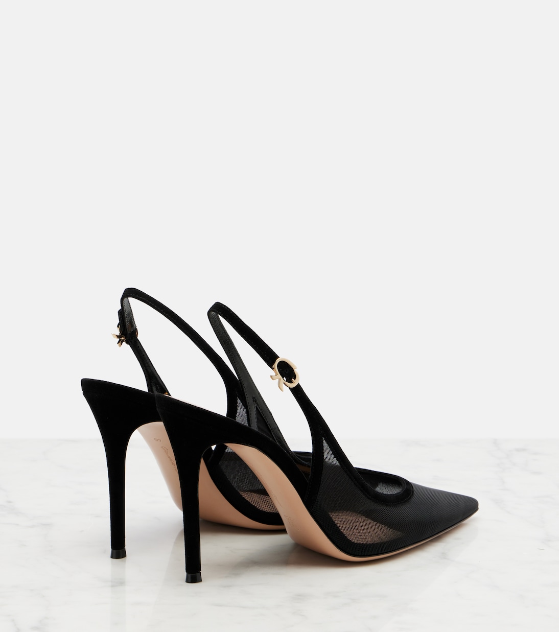 Suede-trimmed slingback pumps | Gianvito Rossi