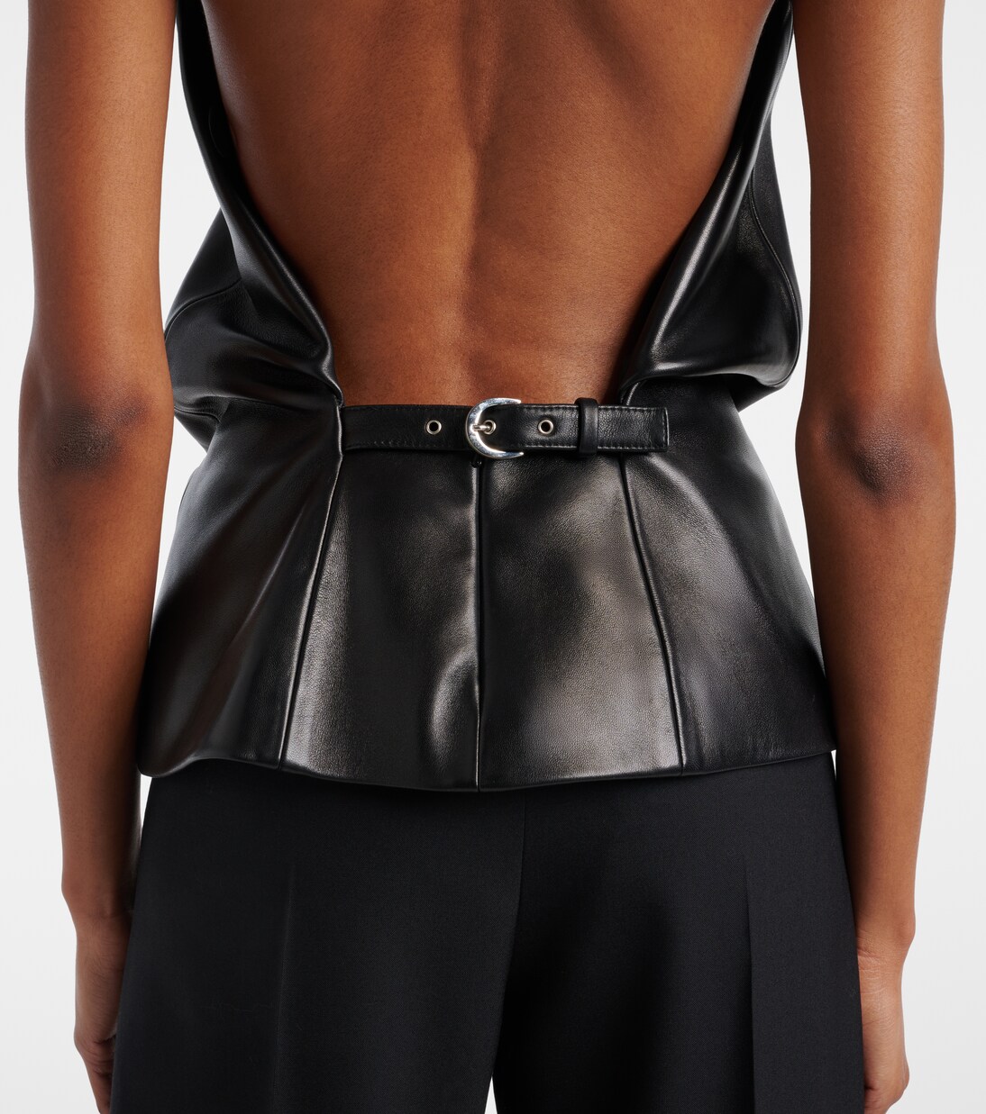 Rone halterneck leather top | Khaite