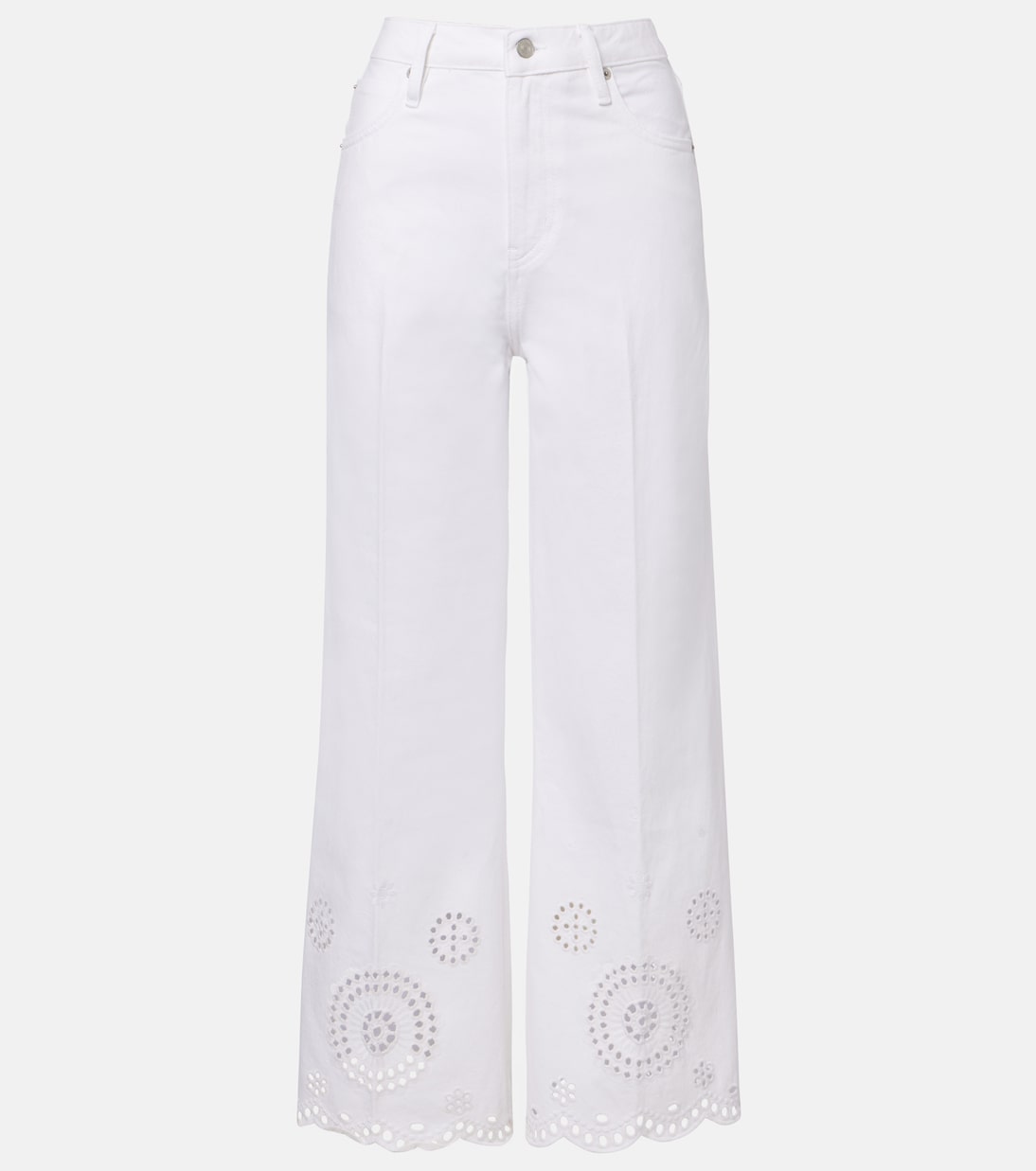 The Eyelet embroidered flared jeans | Frame