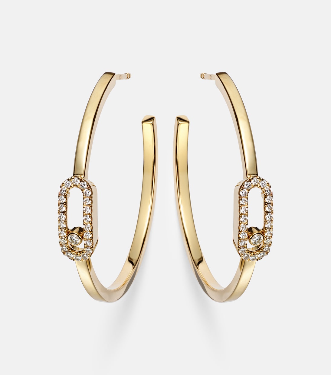 Ohrringe Move Uno aus 18kt Gelbgold mit Diamanten | Messika