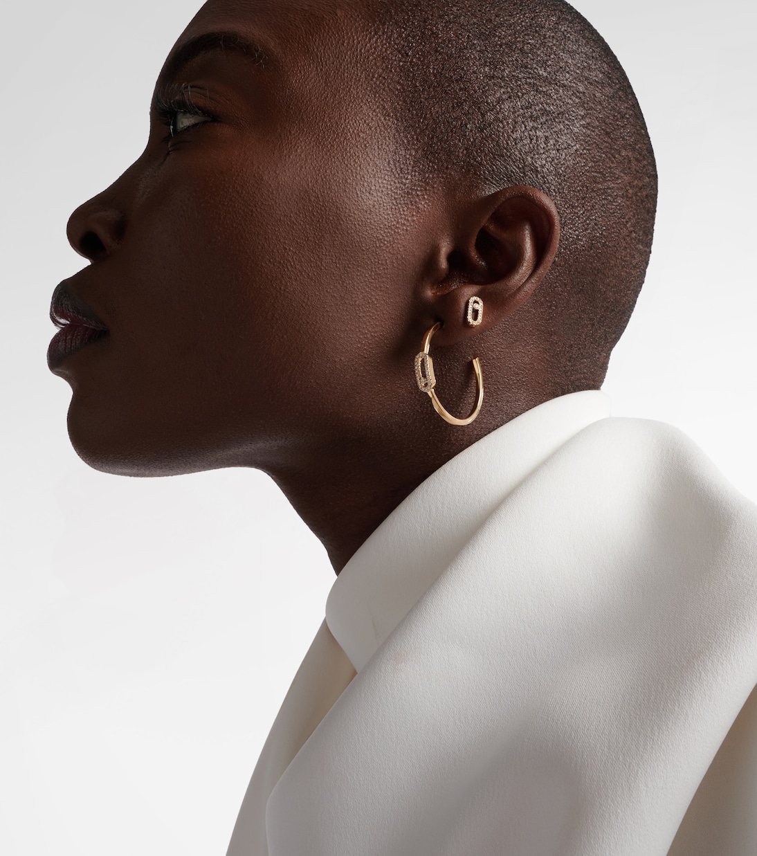 Ohrringe Move Uno aus 18kt Gelbgold mit Diamanten | Messika