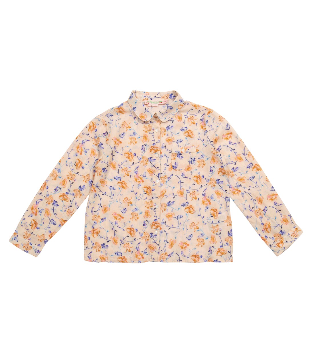 Pea floral cotton twill shirt | Bonpoint