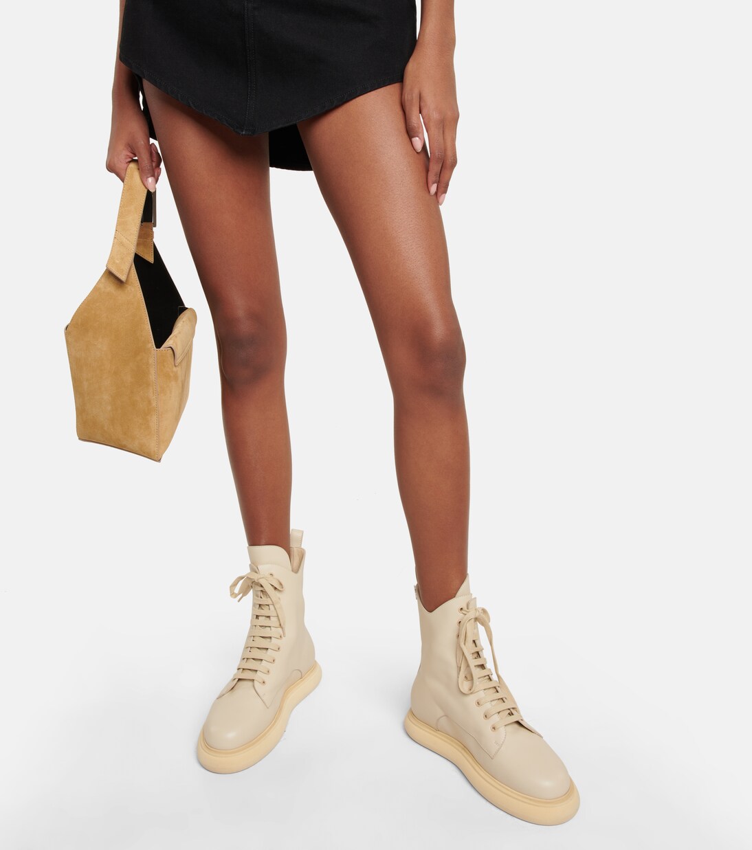 Selene leather combat boots | The Attico