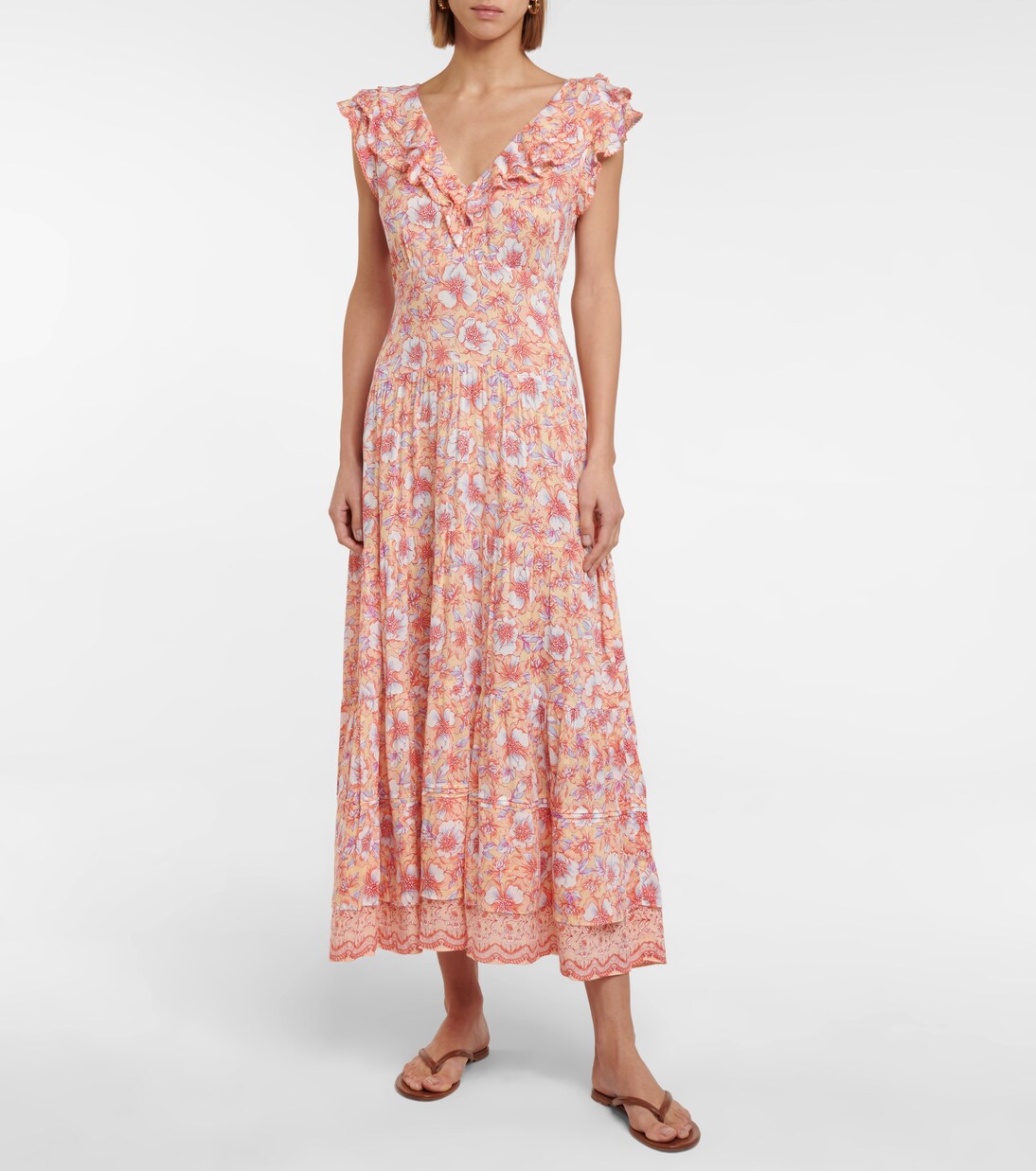 Abito lungo Della con stampa floreale | Poupette St Barth