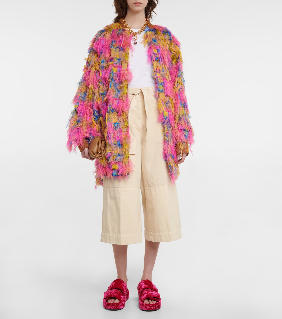 Pantalon ample à taille haute en coton | Dries Van Noten