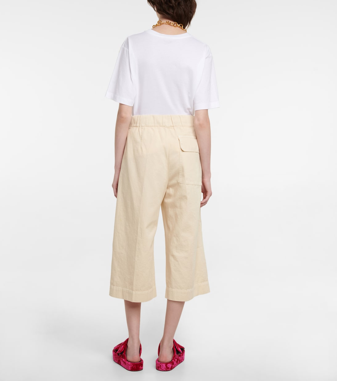 Pantalon ample à taille haute en coton | Dries Van Noten