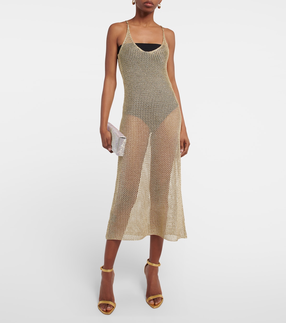 Sandalen Kim aus Metallic-Leder | Amina Muaddi