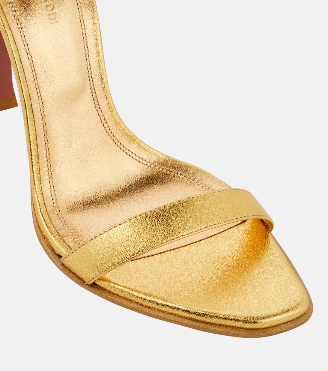 Sandalen Kim aus Metallic-Leder | Amina Muaddi