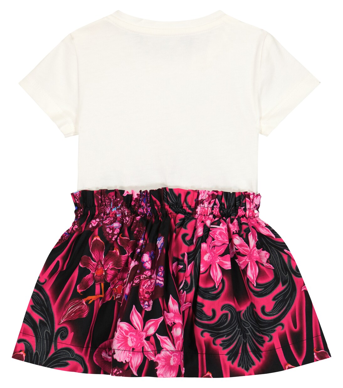 Robe Orchid Barocco en coton | Versace Kids