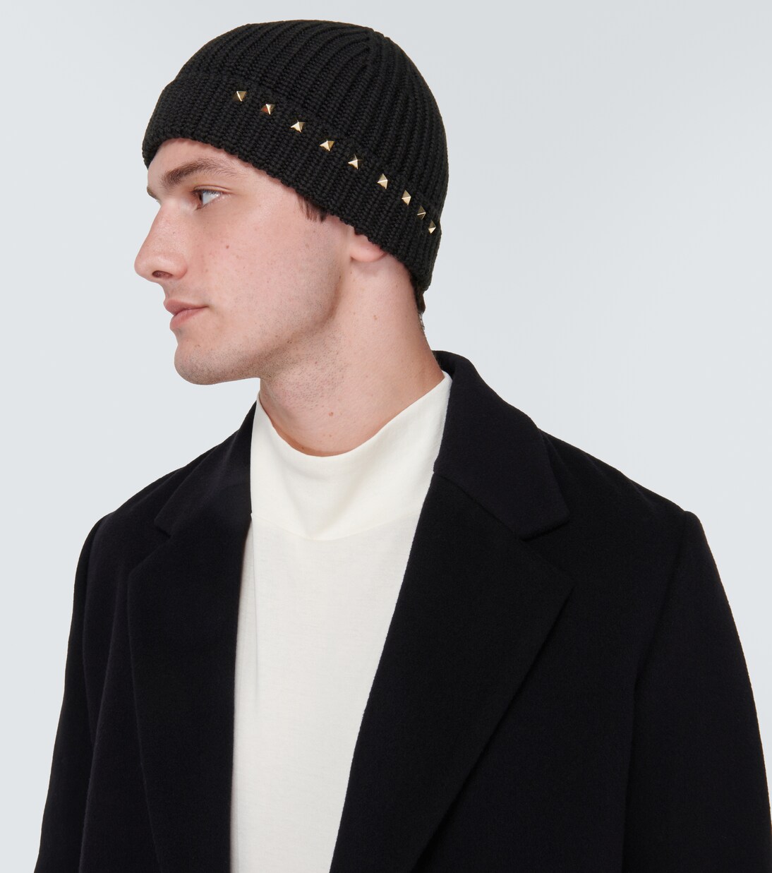Rockstud ribbed-knit wool beanie | Valentino Garavani
