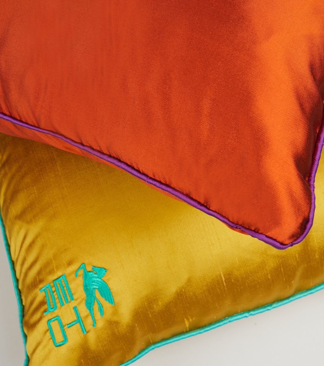 Pegaso embroidered silk cushion | Etro