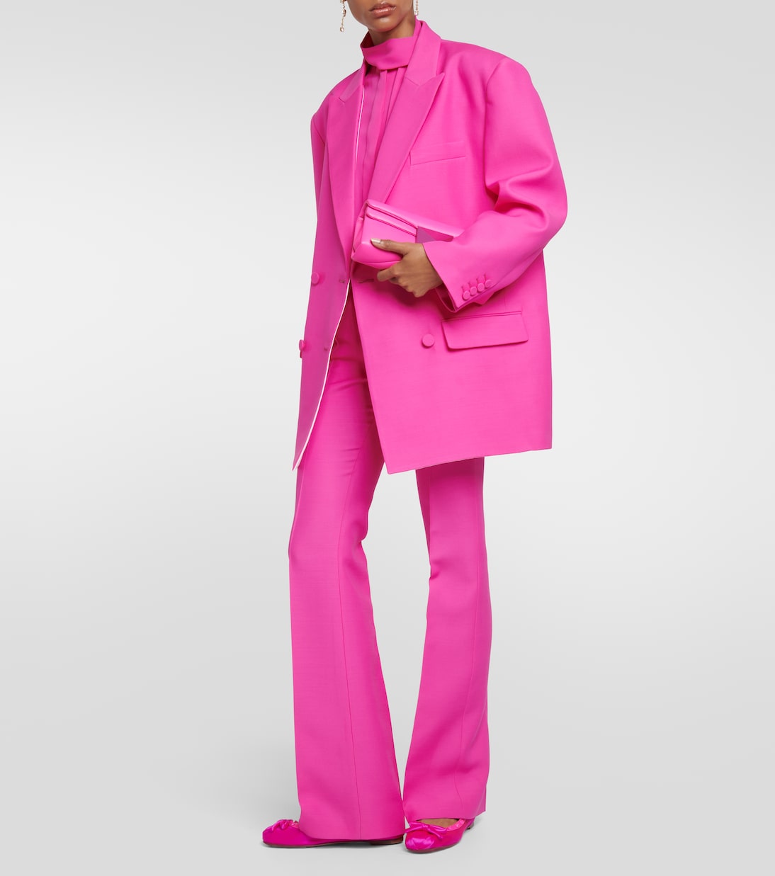 Rockstud satin ballet flats | Valentino Garavani