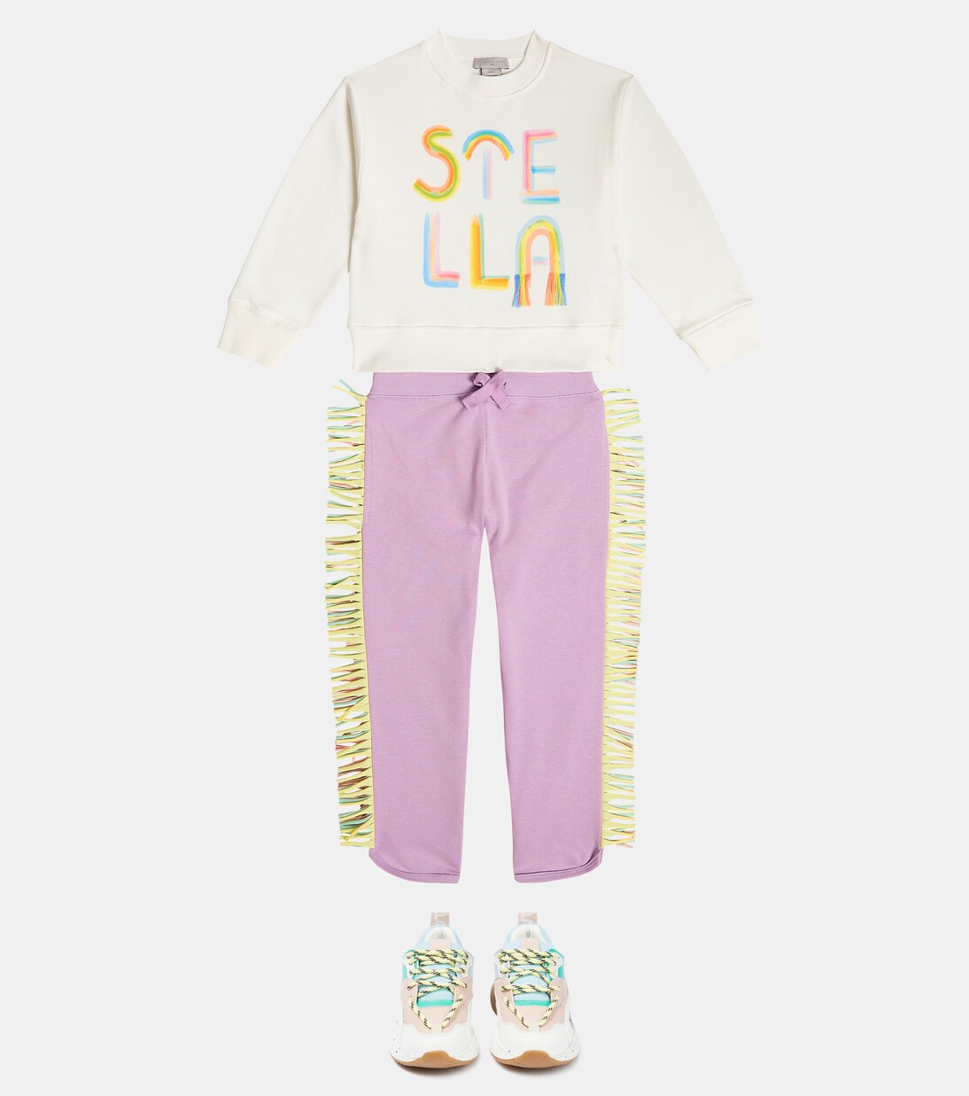Sweat-shirt imprimé en coton à logo | Stella McCartney Kids