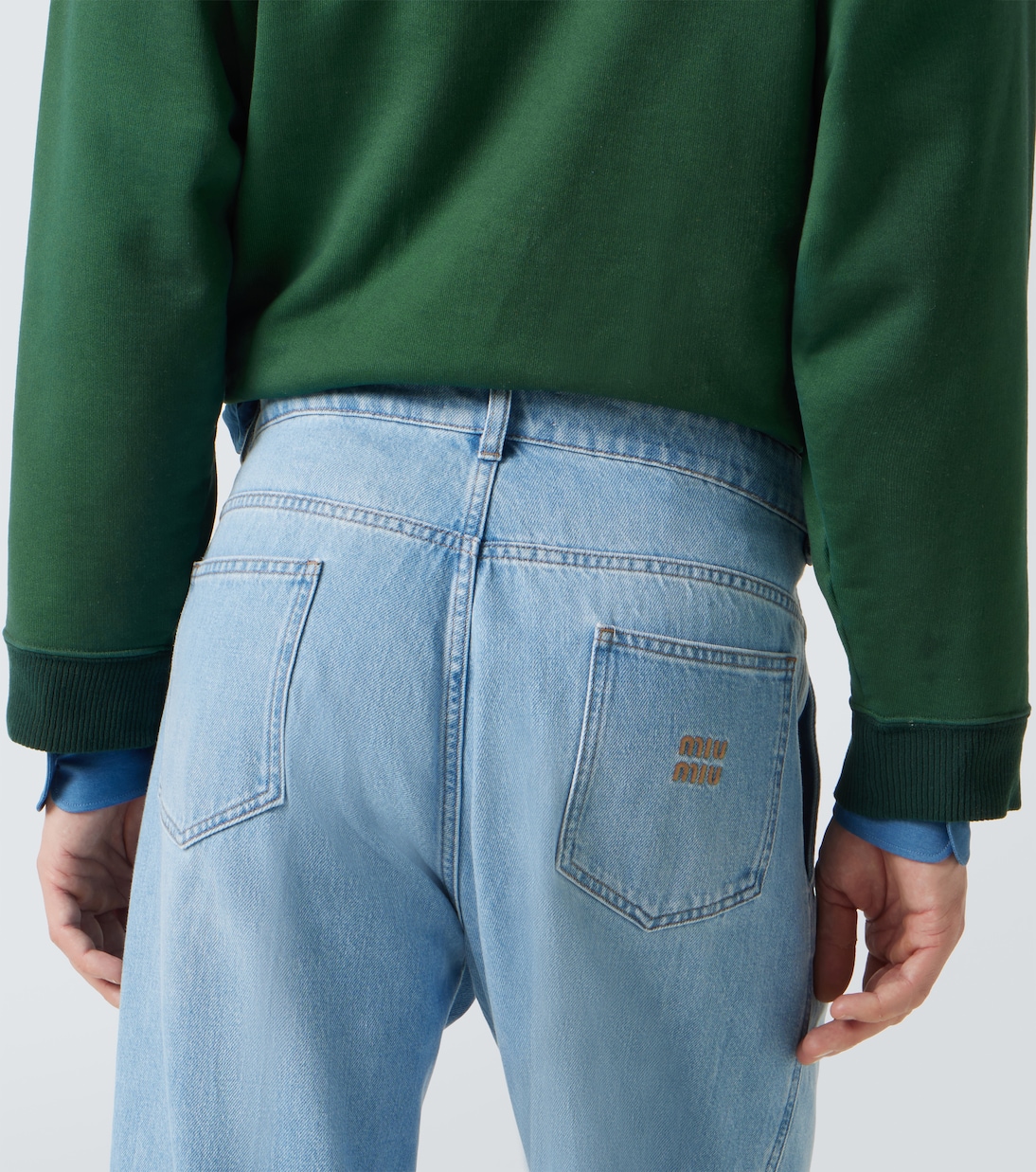 Low-rise wide-leg jeans | Miu Miu