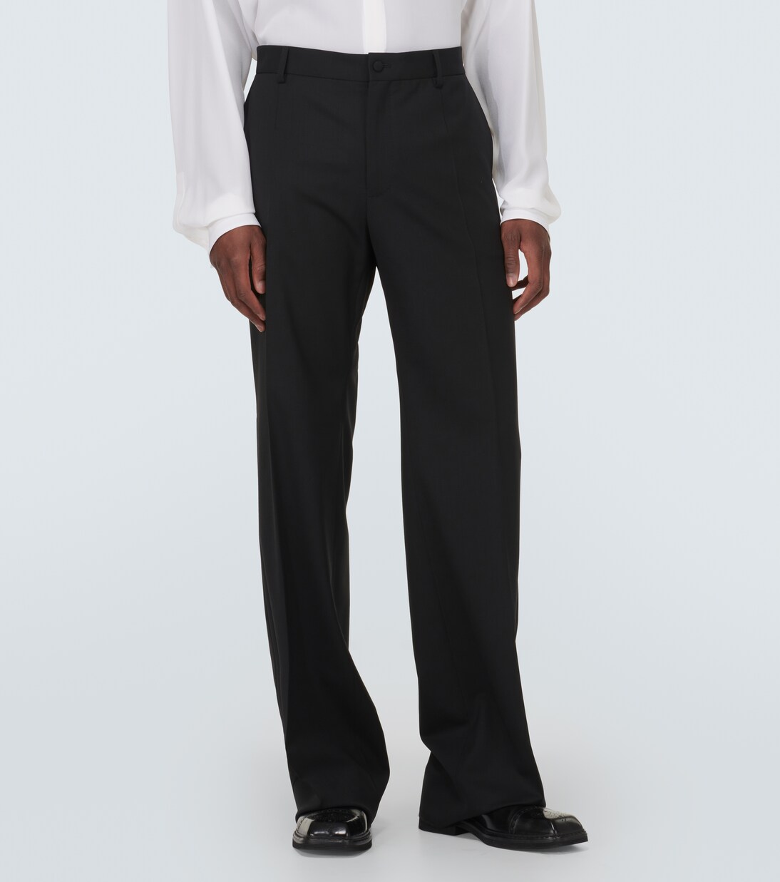 Wool-blend straight pants | Dolce&Gabbana