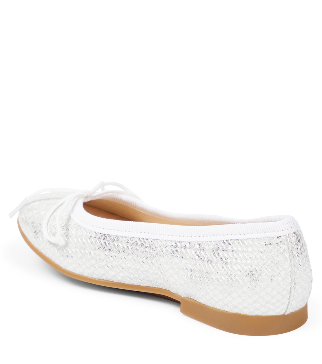 Dory metallic leather ballet flats | Pom d'Api