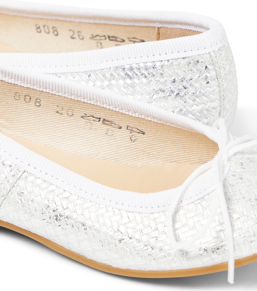 Dory metallic leather ballet flats | Pom d'Api