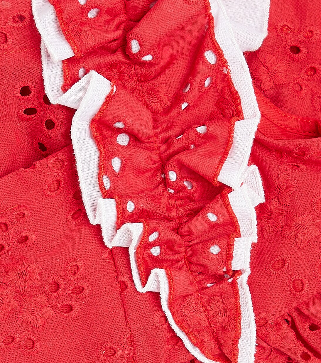 Embroidered cotton muslin top | Monnalisa