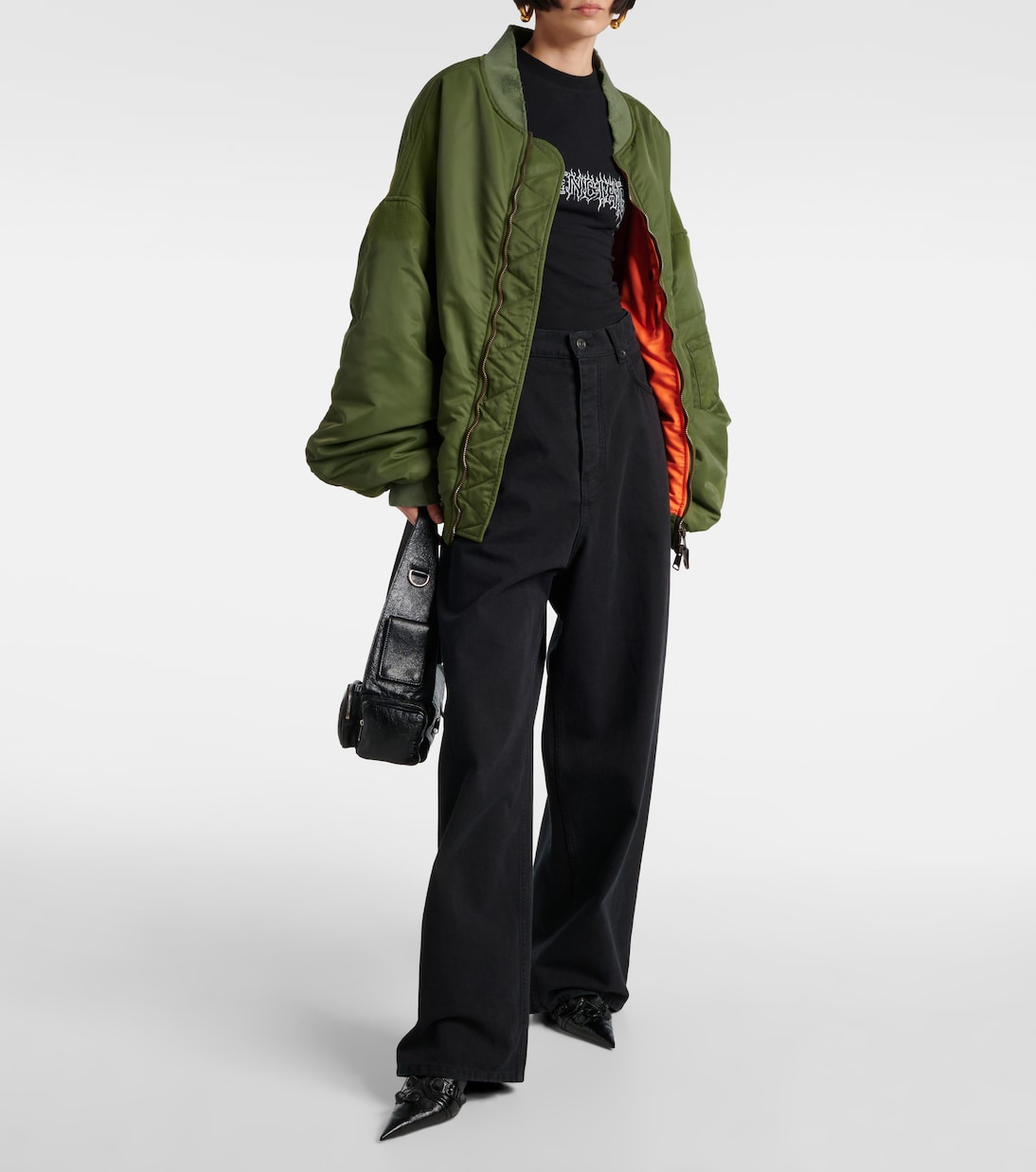 Oversize-Bomberjacke Off Shoulder | Balenciaga