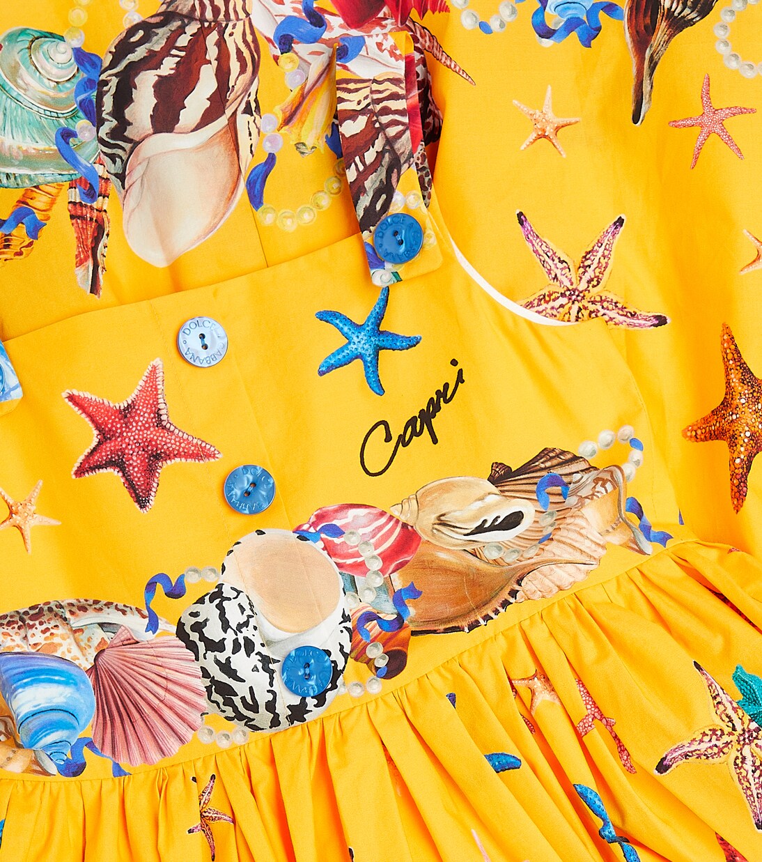 Robe Capri imprimée en coton | Dolce&Gabbana Kids