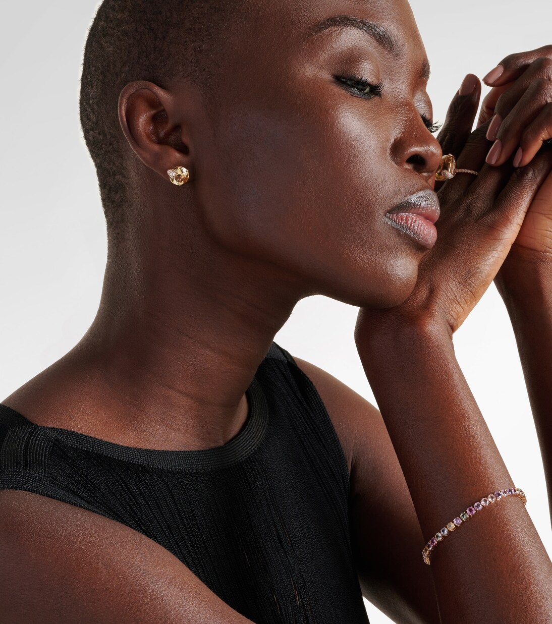 Peekaboo 18kt rose gold earrings with beryls and diamonds | Bucherer Fine Jewellery