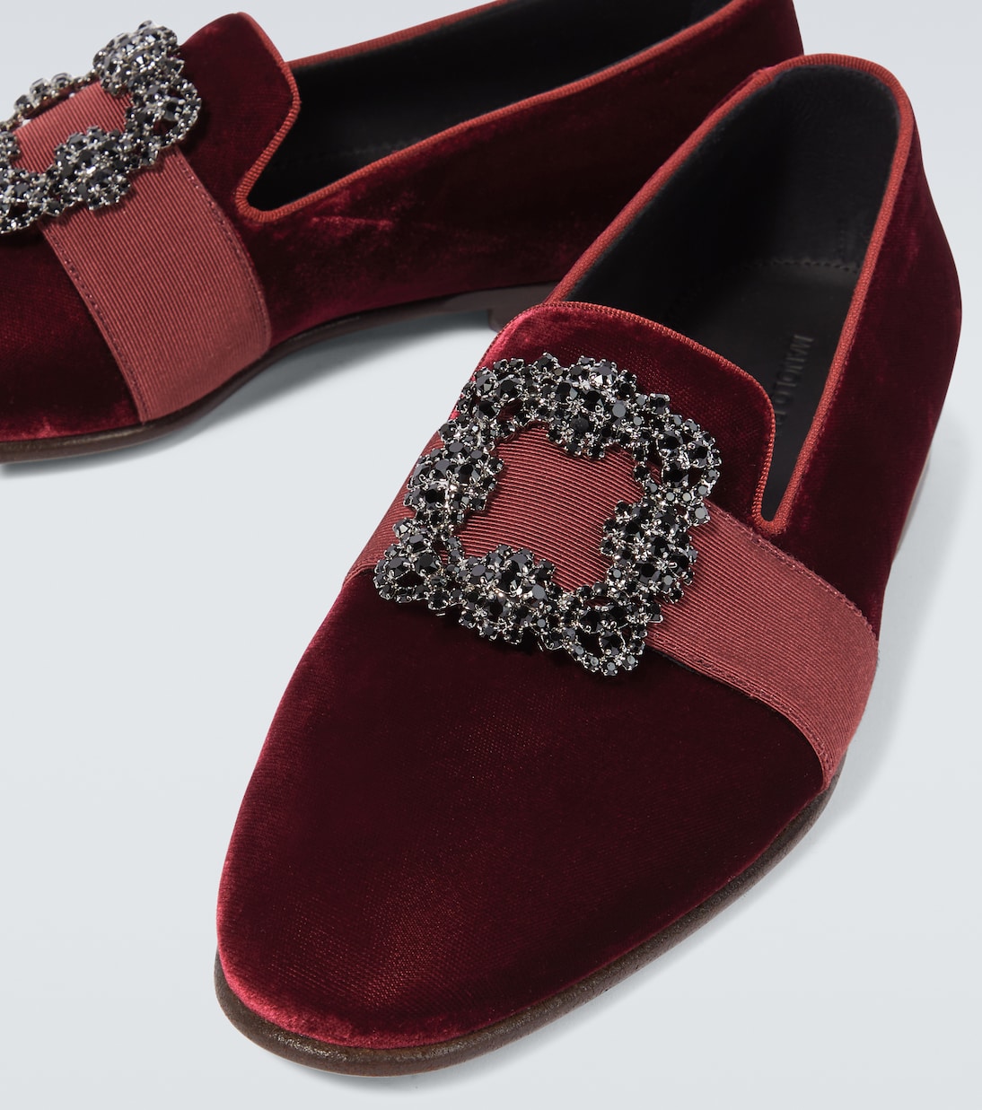 Carlton embellished velvet loafers | Manolo Blahnik