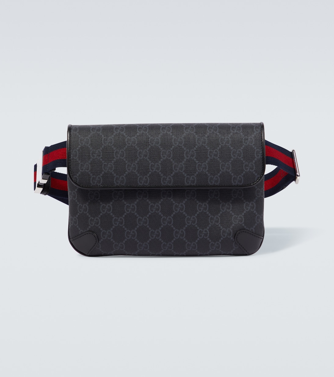 Web Stripe GG Canvas leather-trimmed belt bag | Gucci