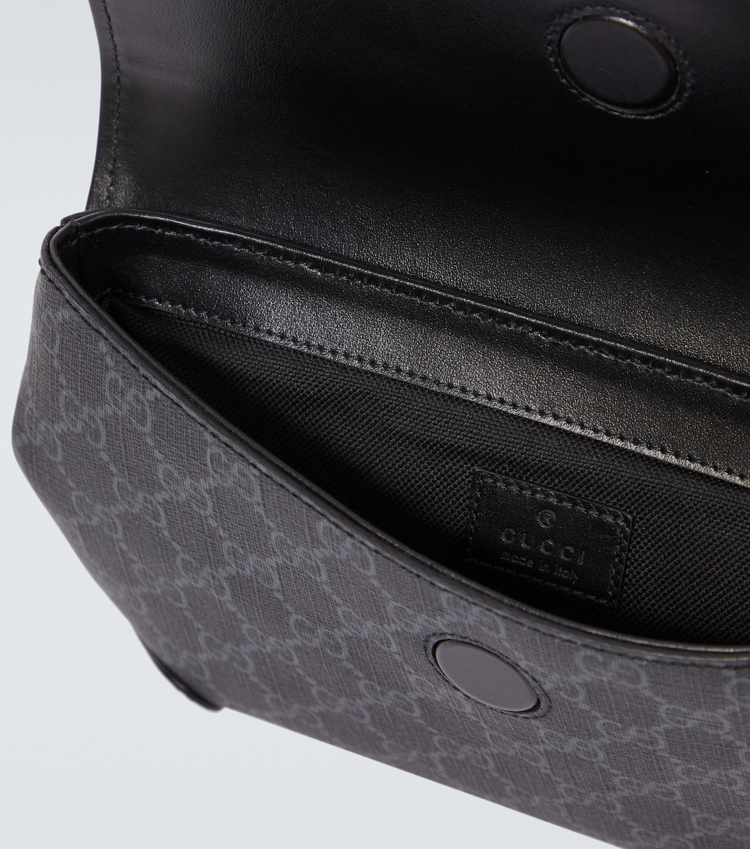 Web Stripe GG Canvas leather-trimmed belt bag | Gucci