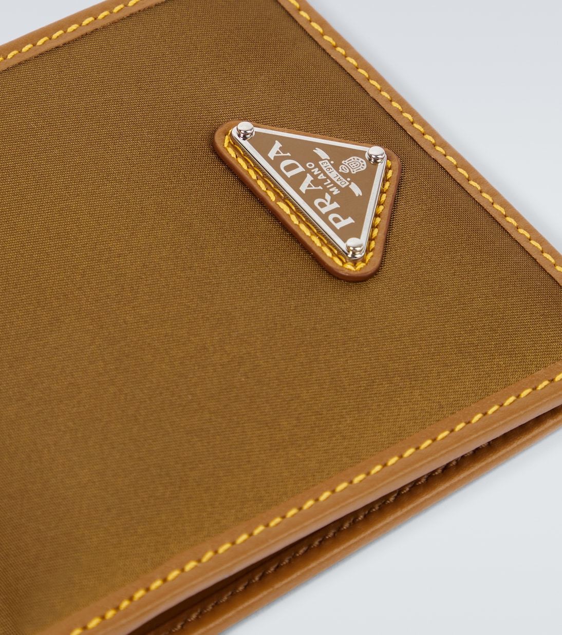 Re-Nylon leather-trimmed wallet | Prada