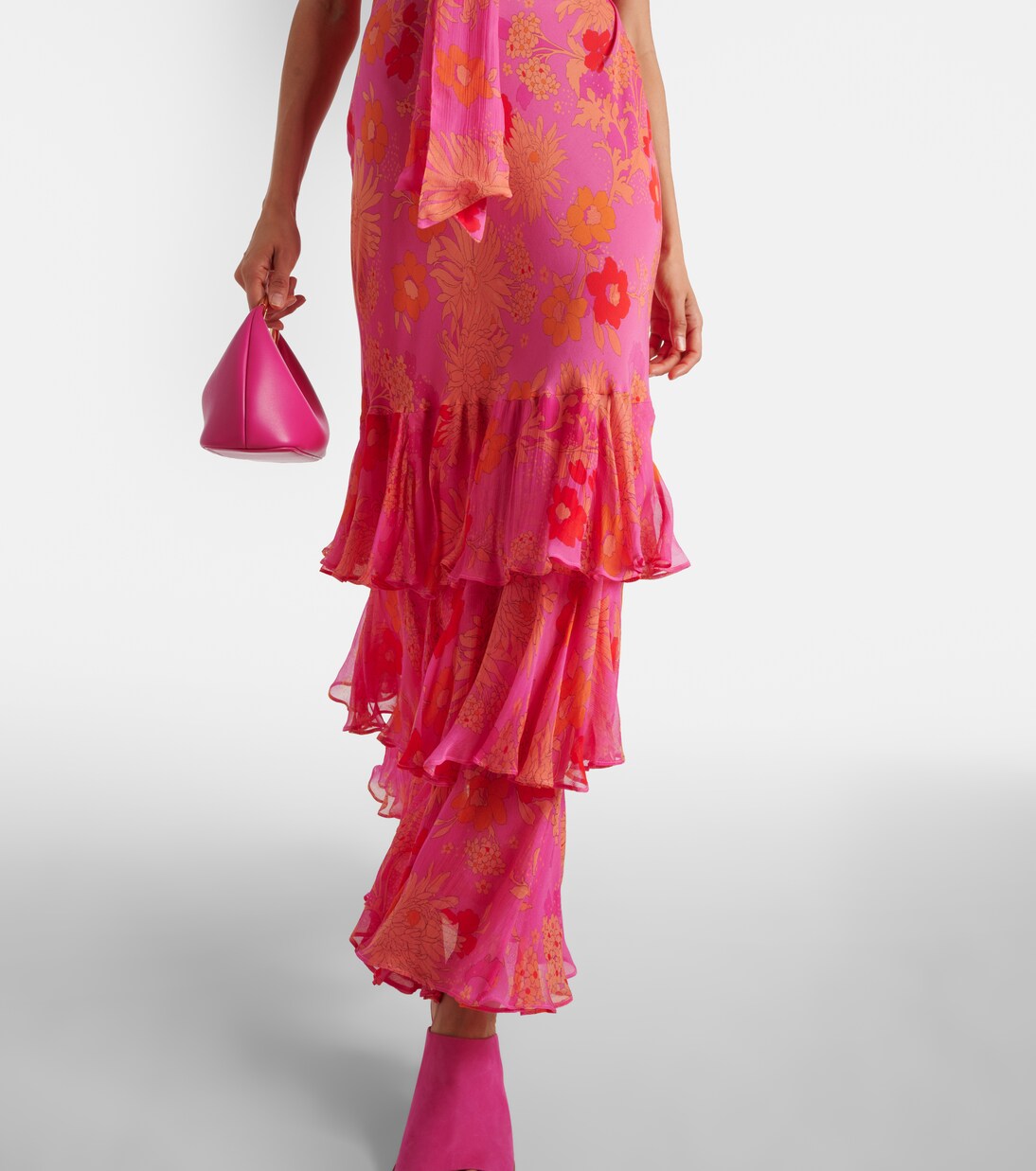 Robe longue Rio en soie à fleurs | Rixo