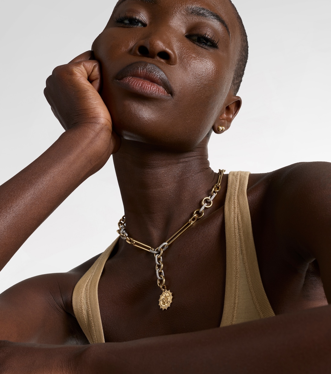 18kt gold chain necklace with diamonds | FoundRae