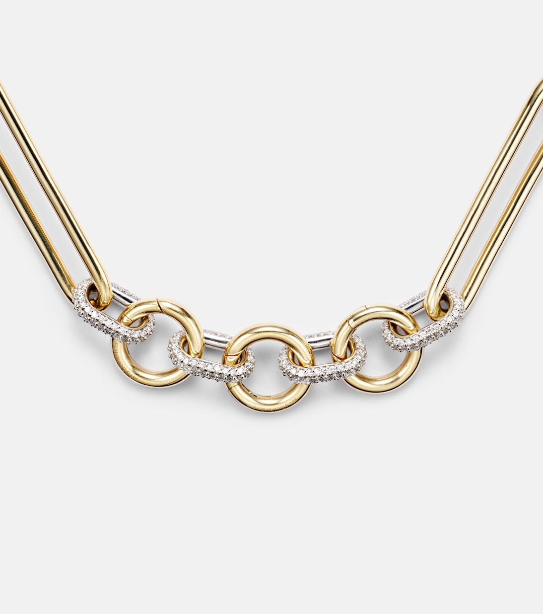 18kt gold chain necklace with diamonds | FoundRae