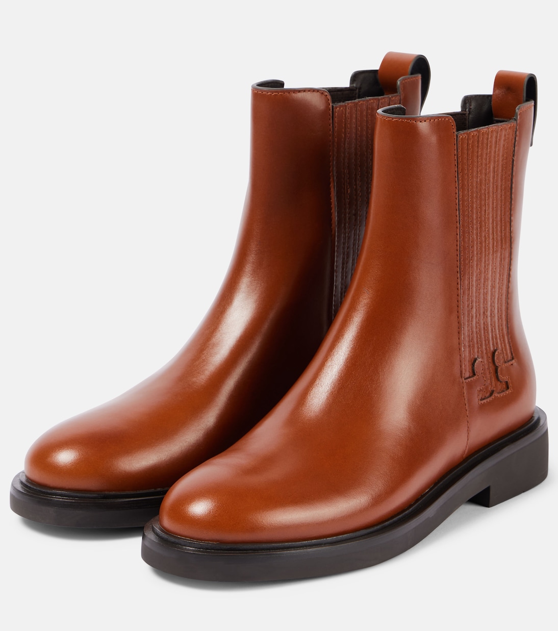 Chelsea Boots T Monogram aus Leder | Tory Burch