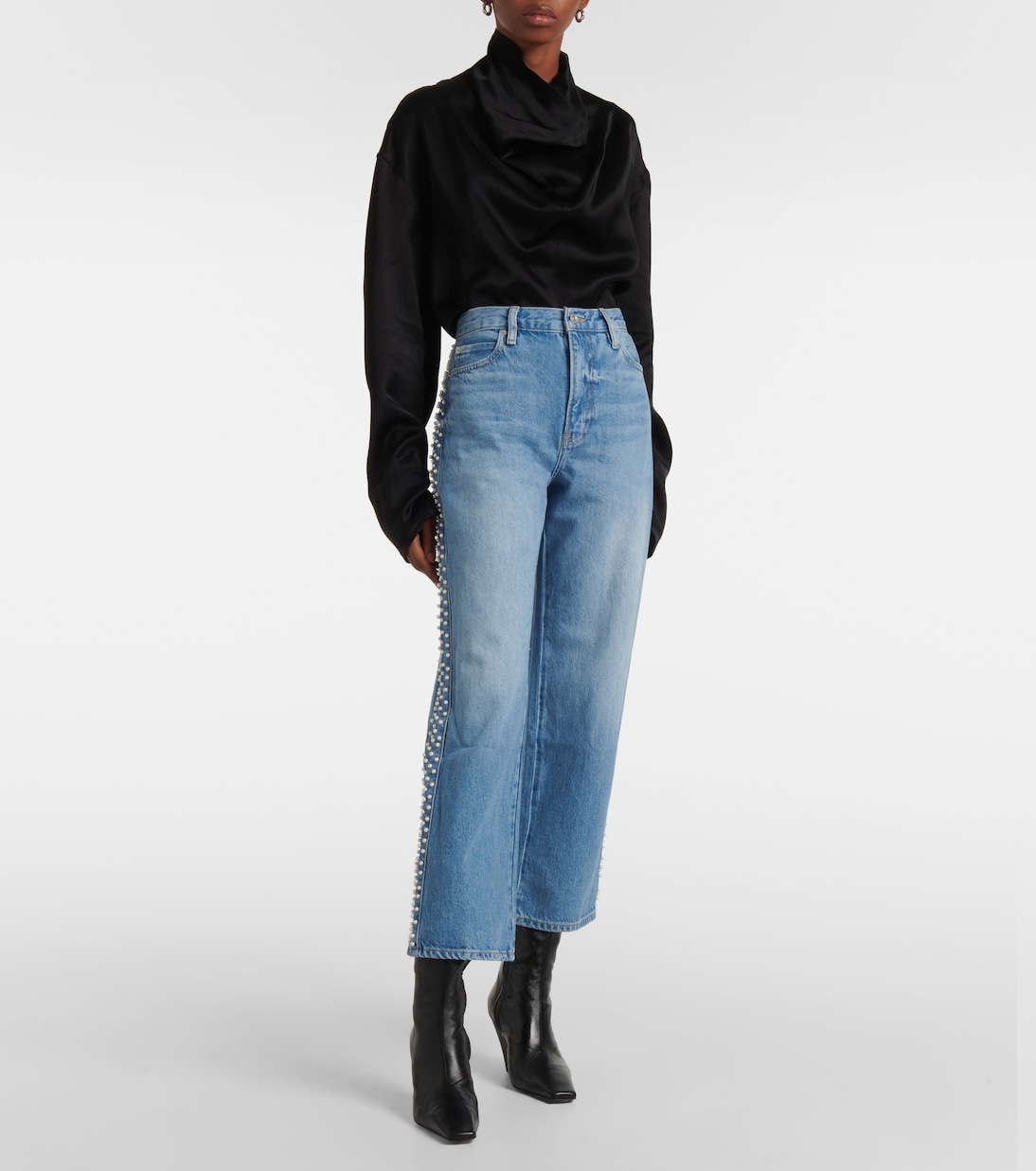 Verzierte Cropped Jeans Atelier Le Jane | Frame