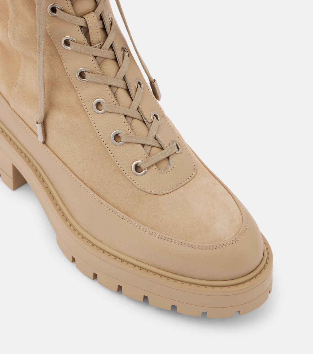 Very Cortina shearling-trimmed ankle boots | Aquazzura