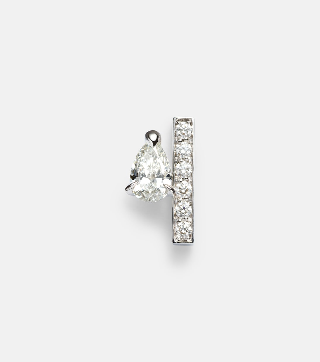 Serti Sur Vide 18kt white gold single earring with diamonds | Repossi