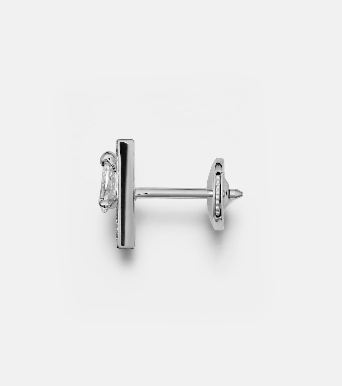 Serti Sur Vide 18kt white gold single earring with diamonds | Repossi