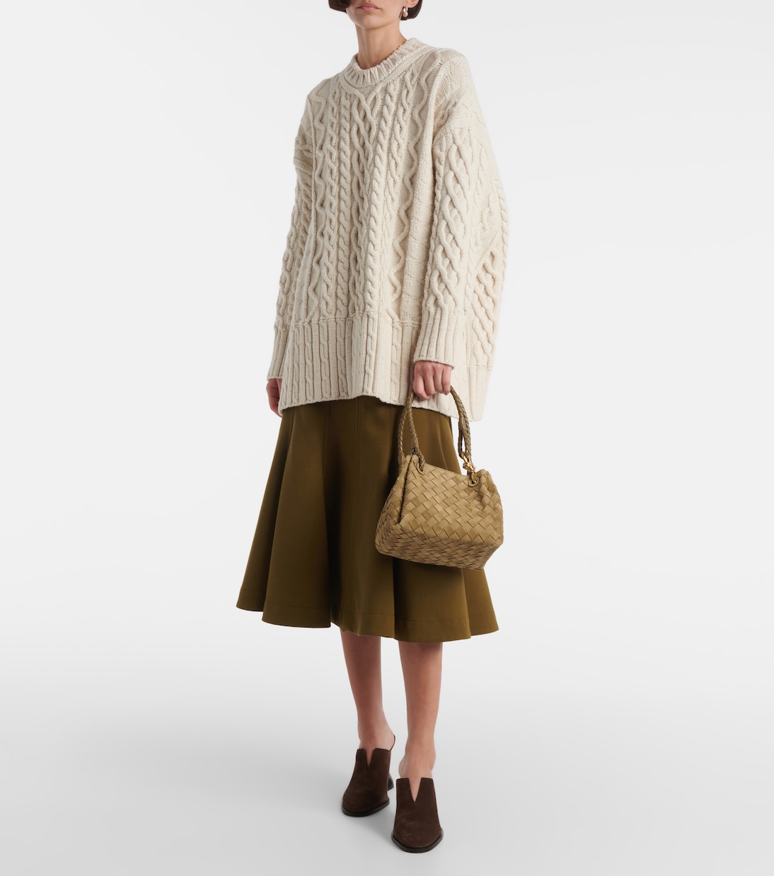 Parachute Small suede shoulder bag | Bottega Veneta